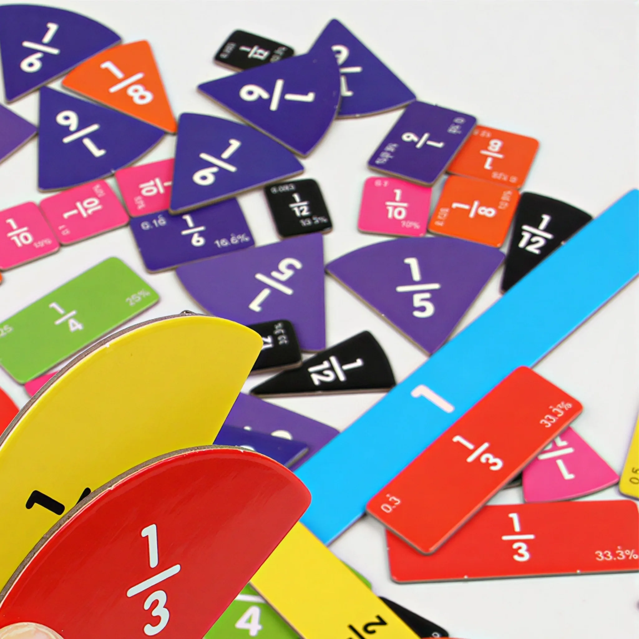 Ausili per l'apprendimento delle frazioni di matematica, confronto delle dimensioni delle frazioni e riconoscimento dei colori, apprendimento dell'addizioni e sottrazioni della scuola elementare, libro magico scrivibile e cancellabile, regali di compleanno e Natale