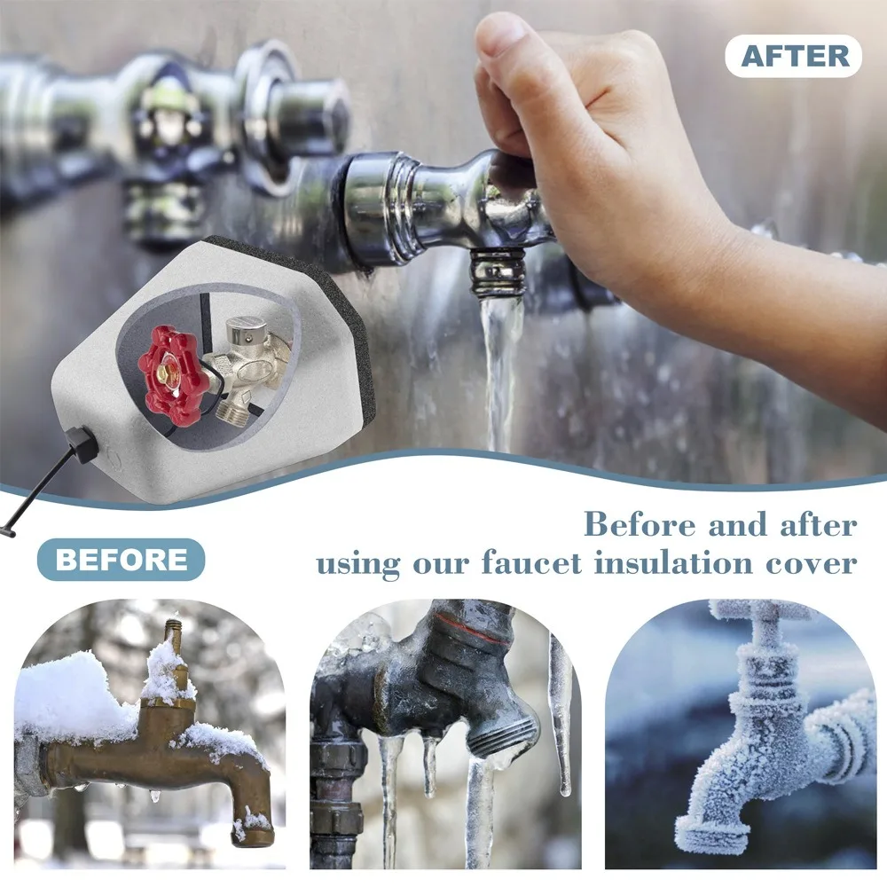 

Outdoor Water Tap Protective Cover Winter Foam Insulation Sleeve Anti Freeze Warm Keeping Cover