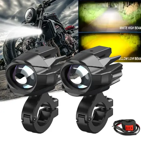 Feux de route auxiliaires pour moto, projecteurs laser avant, super puissants pour BMW, Honda, Yamaha, Suzuki, 4x4, ATV, camion, moto, SUV