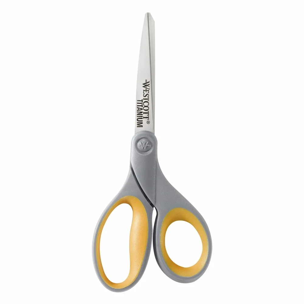 

High Performance Titanium Scissors 7 Inch Ergonomic Comfortable Handles Durable Sharp Blades Perfect School Office Cutting