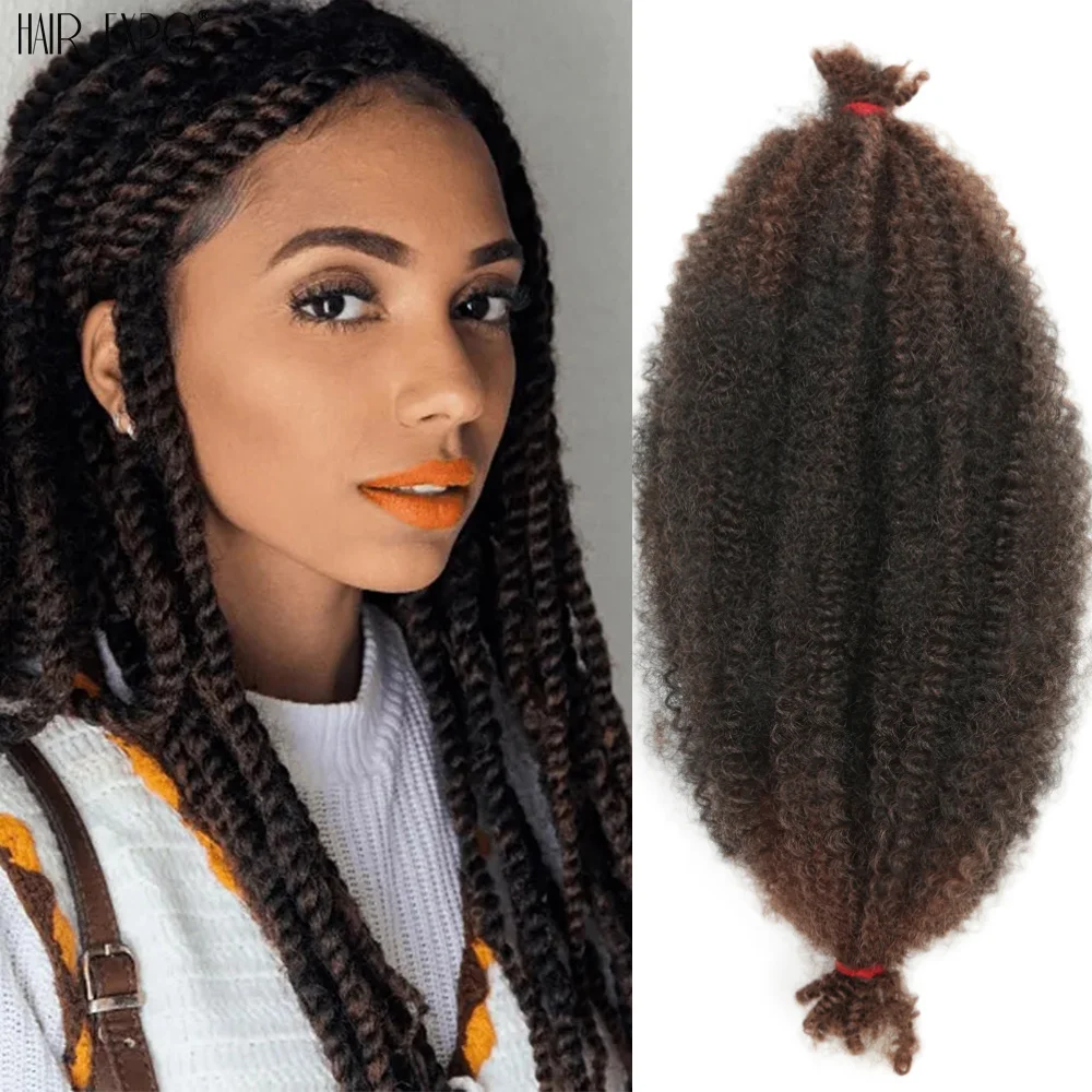 

16Inch Marley Braids Crochet Hair Synthetic Afro Kinky Braids Hair Extensions Pre-Separated Springy Marley Twist Hair For Women