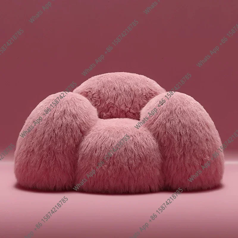 N67 Relax 3 Seater Sofa Stretch Living Room Unusual Modern Couch Pink Lazy Designer Curved Ergonomic Canape Salon Home Furnitu