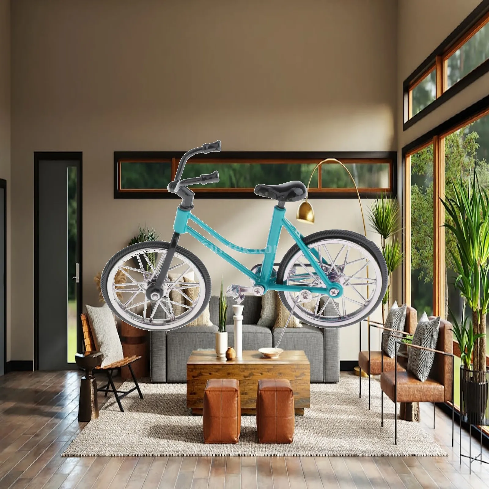 Replica Bike Model Alloy Diecast Bicycle Toy Handicraft Collectible Gift Desk Ornament for Shop Window