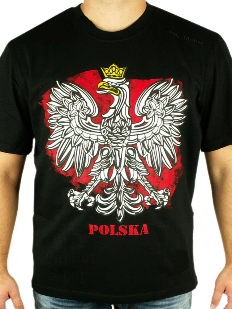 Polska Polish Eagle Emblem T Shirt Short Sleeve Casual 100% Cotton O-Neck Summer Mens Tshirt