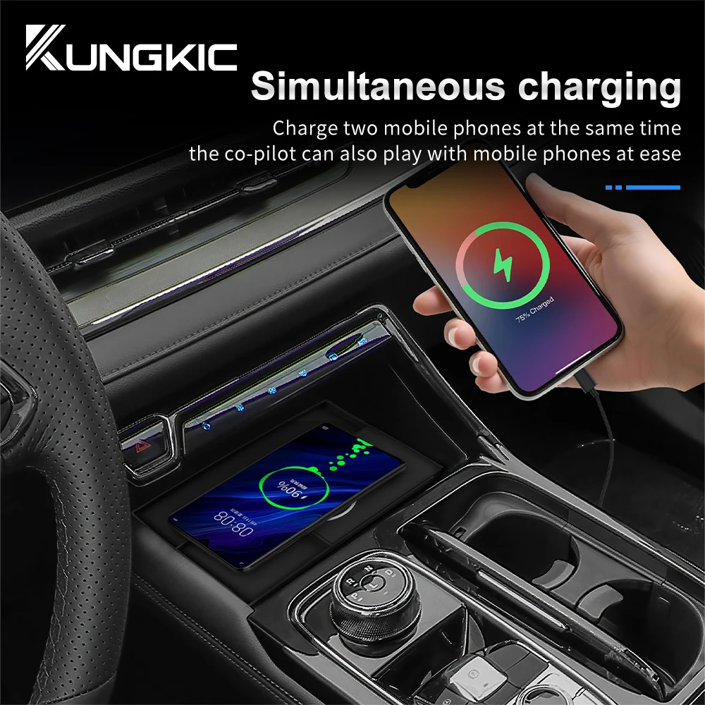 

Автомобильное беспроводное зарядное устройство 15 Вт для телефона, для Ford Territory Equator 2023-2024, LHD, держатель для зарядки мобильных устройств, аксессуары, автозапчасти