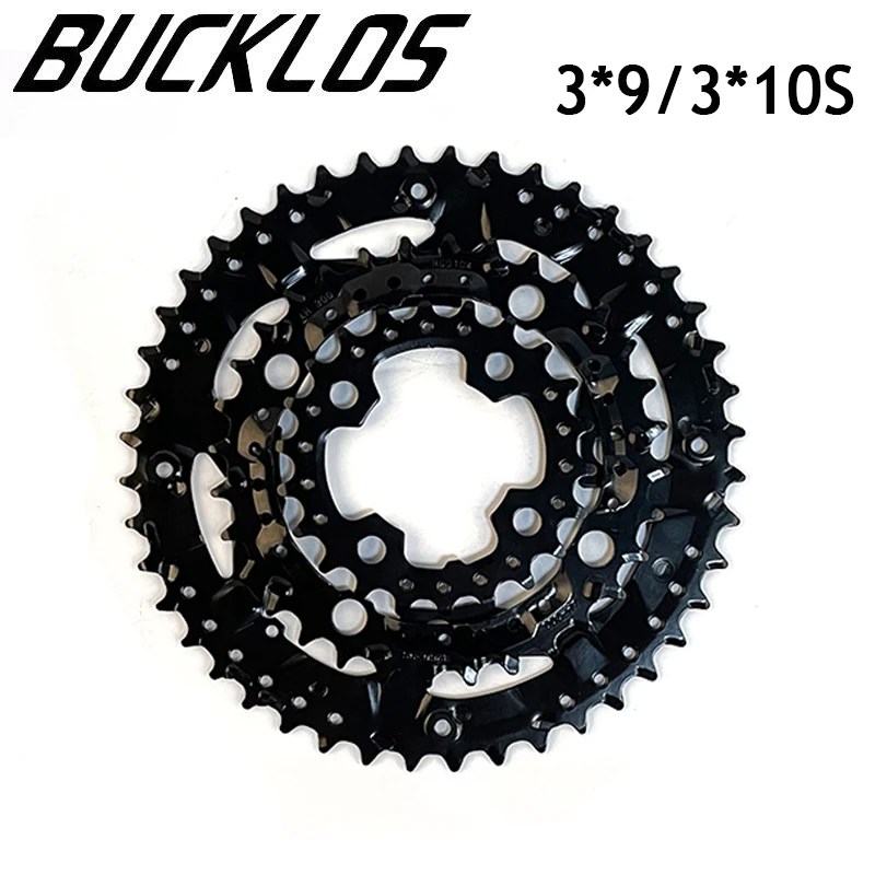 BUCKLOS 104/64 BCD Bike Chainring 3*9speed 3*10speed Mountain Bike Chainring Triple MTB Chainwheel 27S 30S Bicycle Crown