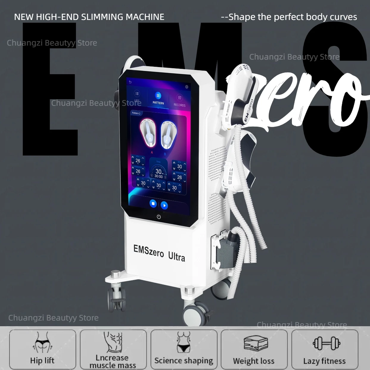 

EMSzero RF EMS Body Sculpt 6500W Nova Electromagnetic Sculpt Pelvic Pads Fat Muscle Stimulation Slimming EMSZERO Salon Machine