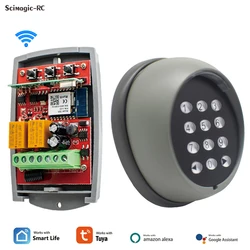 Kit Password tastiera telecomando Wireless 2CH ricevitore WIFI interruttore Tuya per apricancello scorrevole a battente automatico per porta del Garage