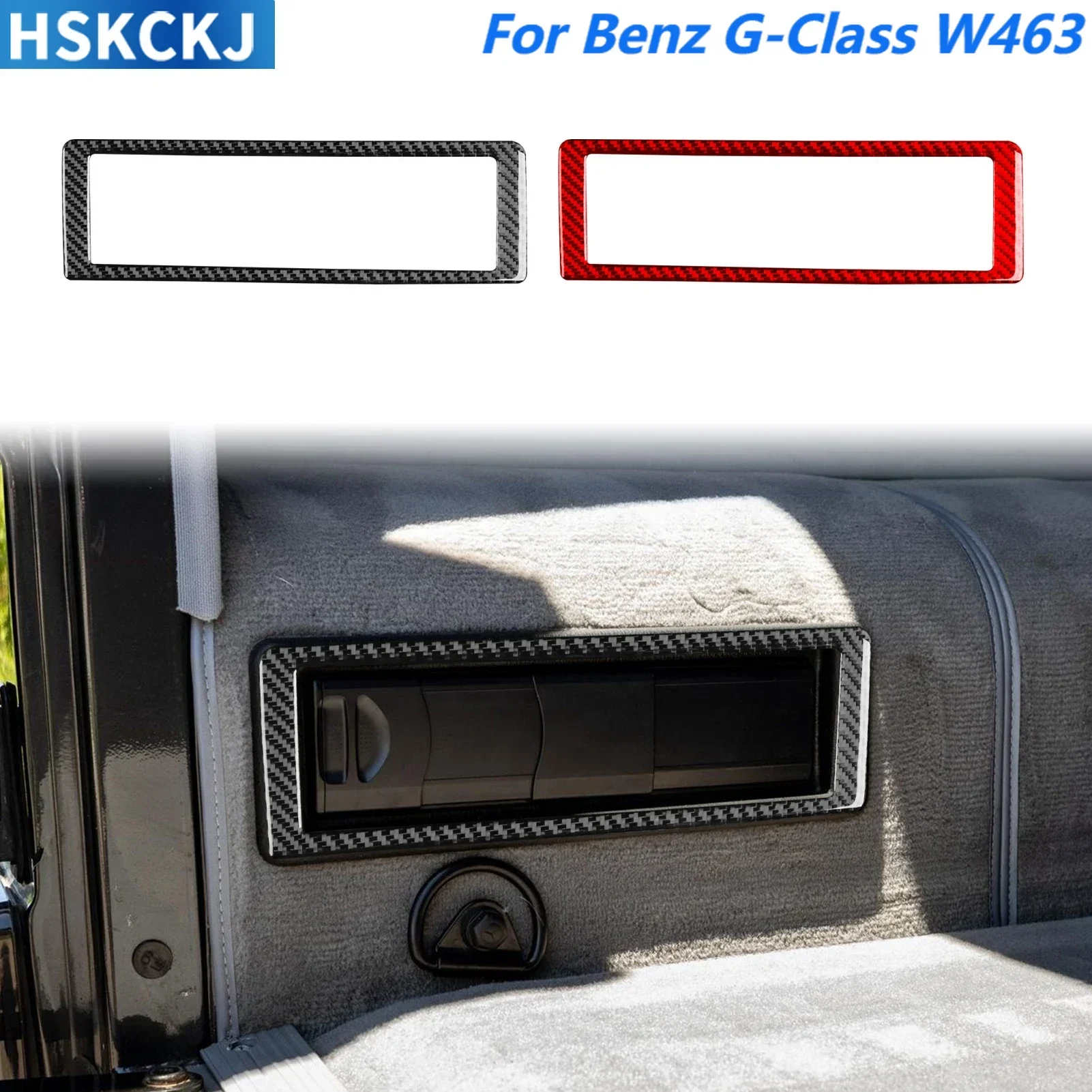 Car Accessories Carbon Fiber Rear Trunk EDGE Frame Interior Cover Trim Modified Sticker For Benz G-Class G500 G55 W463 2004—2018