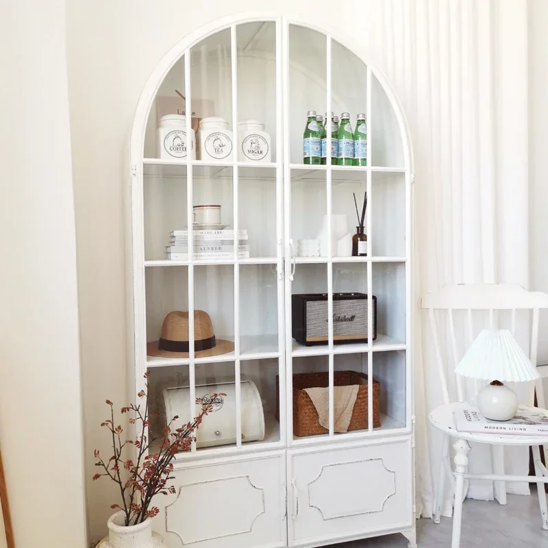 

Ergonomic Wood Living Room Cabinet Storage Nordic Glass Hallway Individual Cabinet Display Princess Vitrina Postmodern Furniture