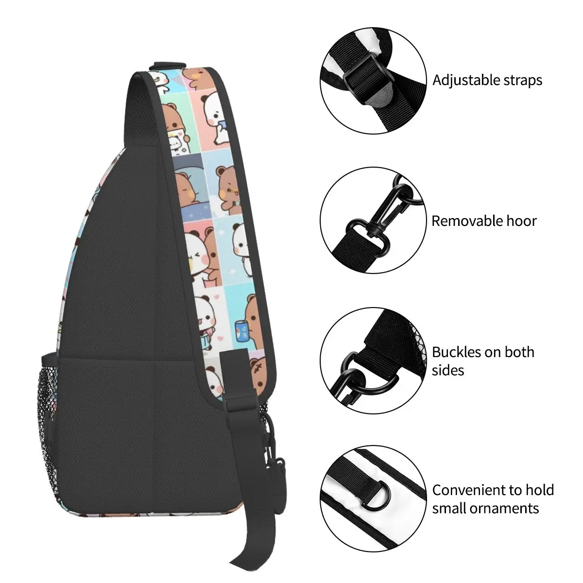 Bubu Dudu Bolsos cruzados para hombre y mujer, bolso de pecho, mochila de hombro, mochila para senderismo, viajes, ciclismo