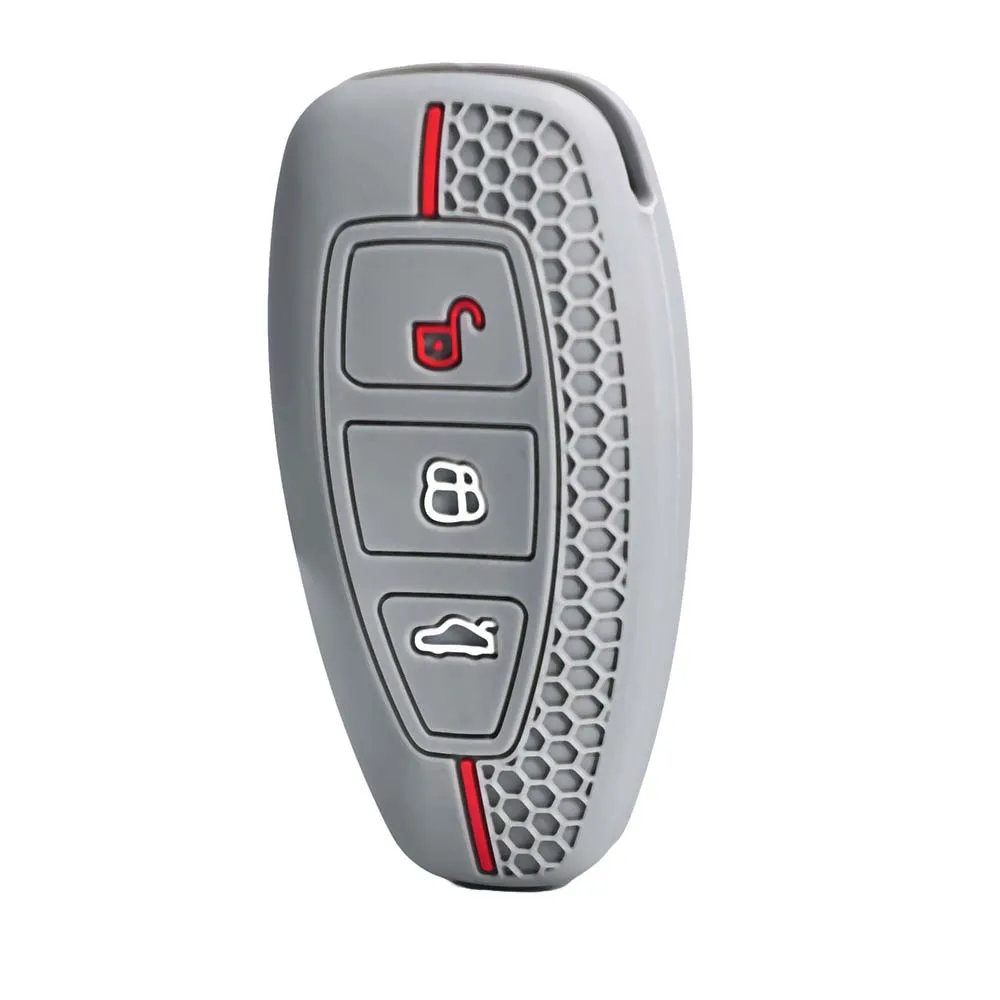 Car Key Pack for Ford ST Line Fiesta Focus Mondeo Ecosport Kuga Puma Edge Escape Metallic Silicone Car Key Fob Case Accessories