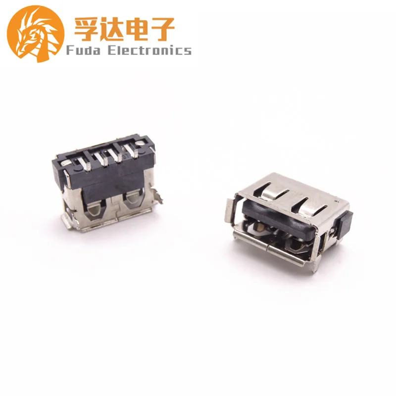 

For USB Female Block Short Body 10.0 Long Front Pin Board USB Female Block, Patch 6.3/6 H High, Curling/Straight Edge