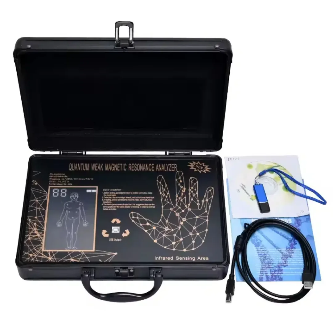 Black Latest 6th Generation Quantum Resonance Magnetic Analyser Body Analyzer Hot Sale Version
