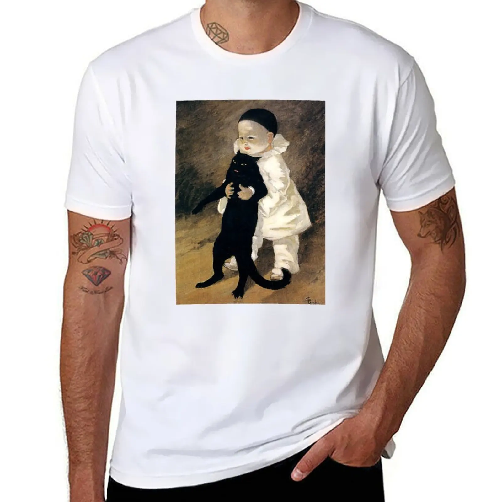 

cat) (1859-1923) le and _Théophile Painter (Pierrot T-Shirt Chat Steinlen et Alexandre Pierrot
