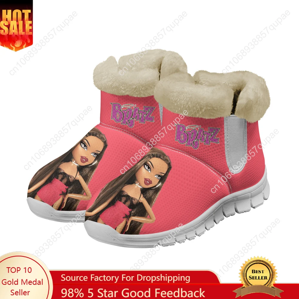 

Bratz Snow Boots Anime Men Women Teenager Keep Warm Shoes Casual Snow Shoe Plush Soft High Quality Couple Custom Shoes