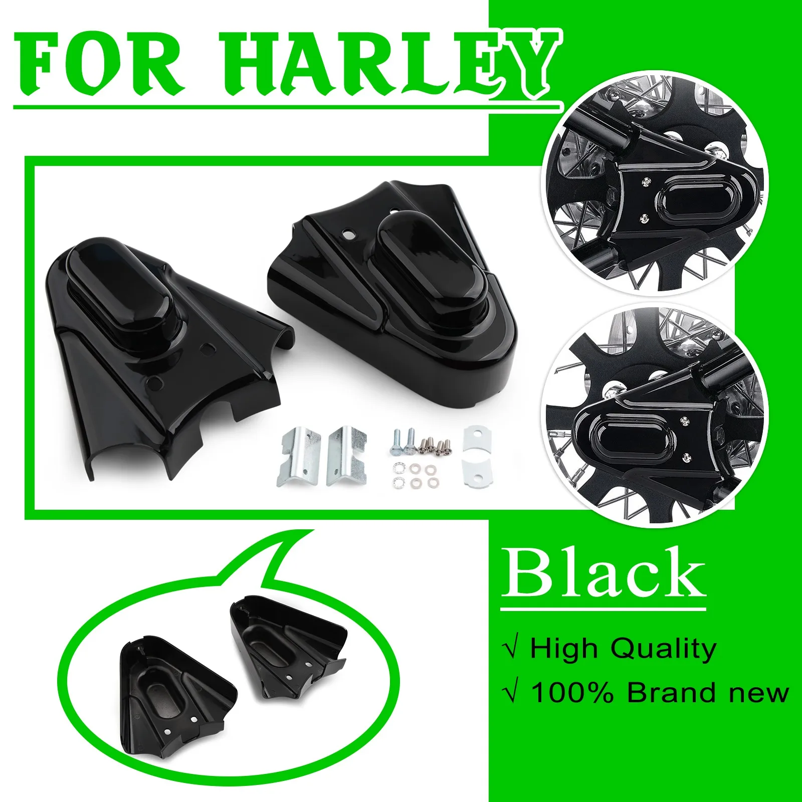 Motorcycle Rear Swingarm Axle Covers For Softail Bad Boy FXSTSB : 1995–1997