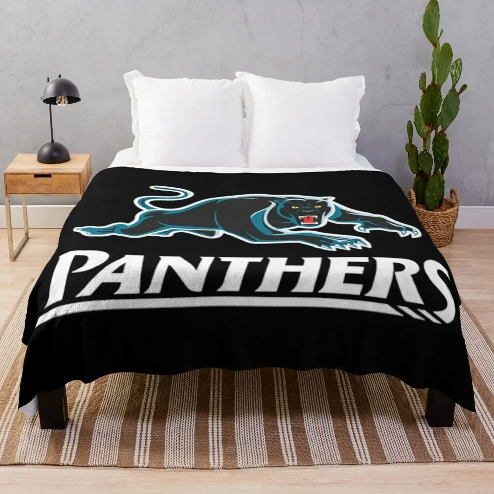 

Panthers-Penrith Throw Blanket Flannel Warm Soft Plaid Softest Blankets