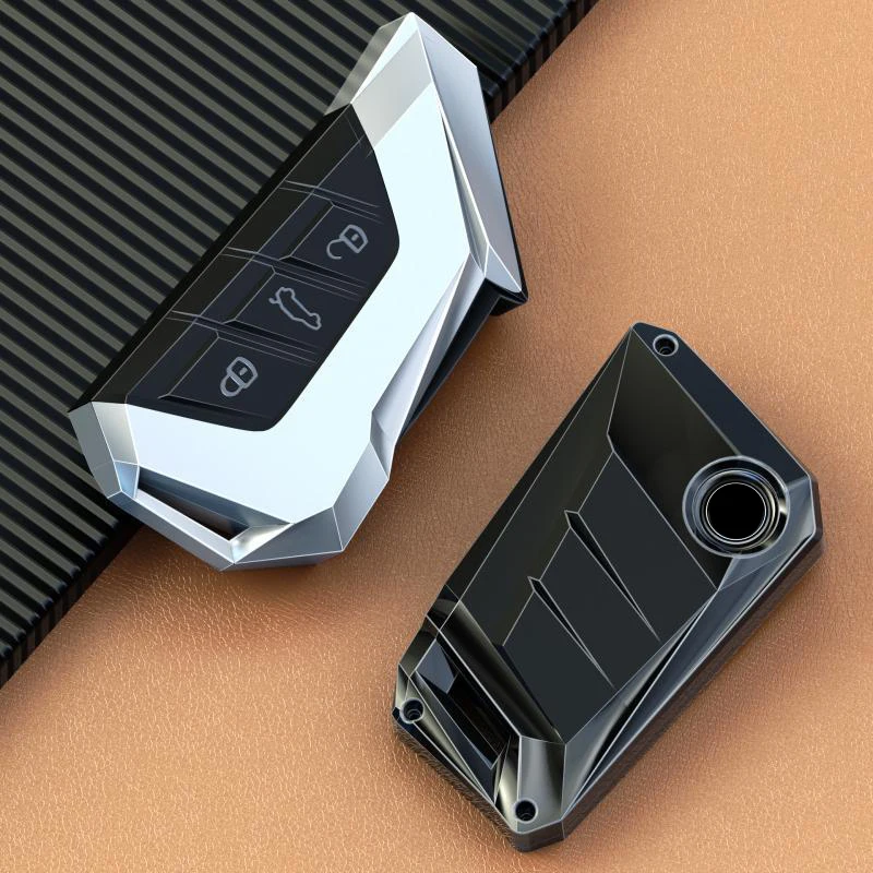 Zinc Alloy Car Key Case Cover For VW  Golf 8 MK8 ID.3 ID.4 Cupra Octavia SEAT Leon MK4 2020 2021 Formentor Tarraco view 6