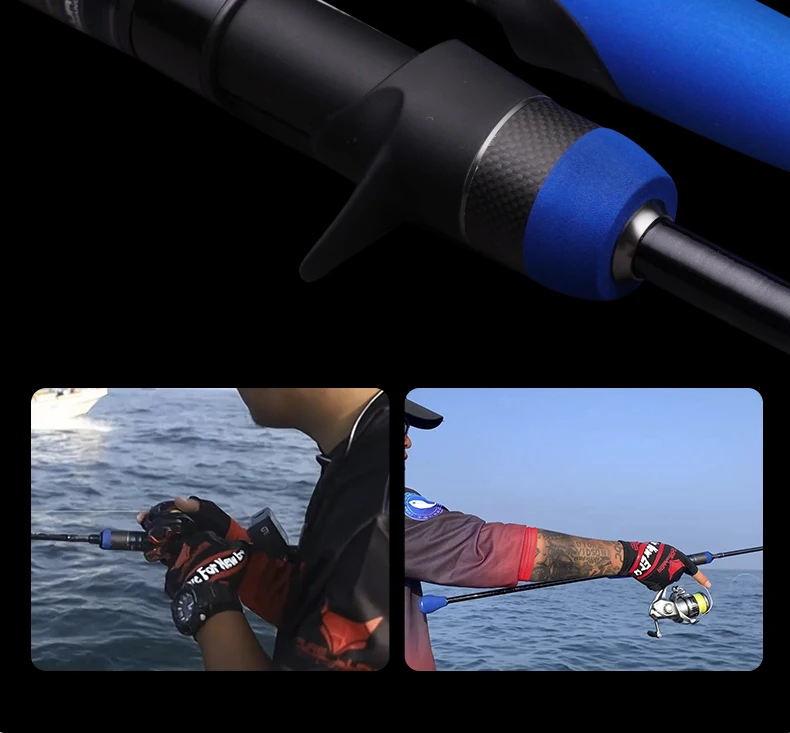 PURELURE Slow Jigging Rute 1,90M 6,35ft mit Solid-Tip für Salzwasser, Spinning und Baitcasting, für Meeresangeln und Bootangeln – Detail 16