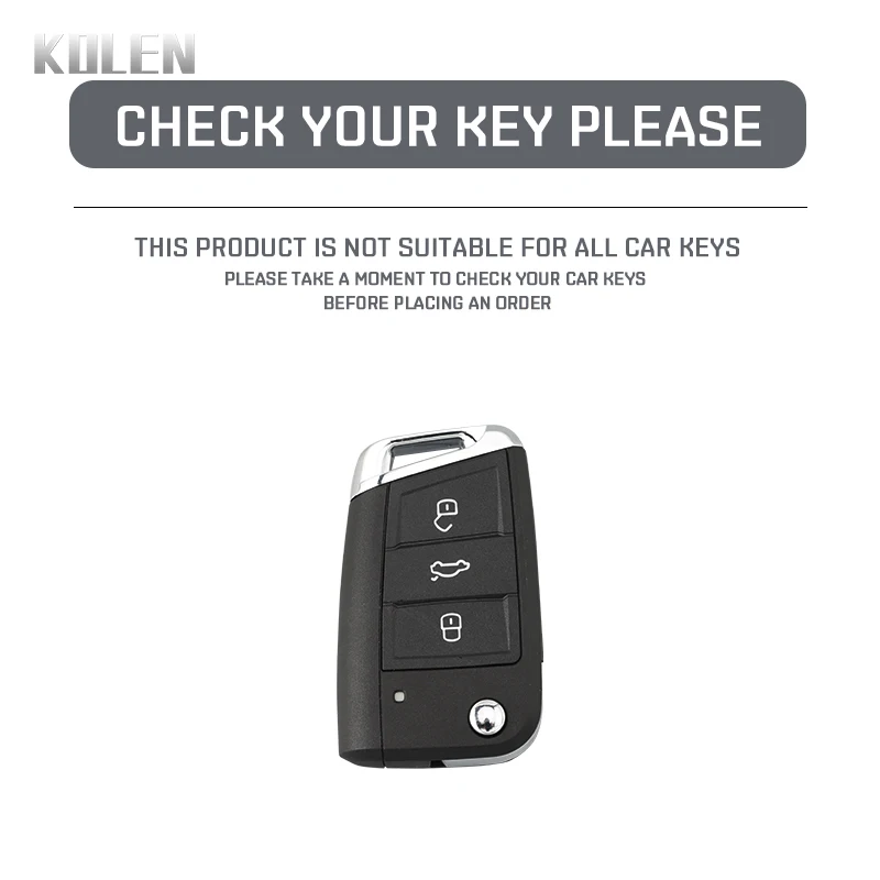 Leather Car Key Case Cover Shell   For VW Volkswagen Golf 7 MK7 Tiguan MK2 For SEAT Ateca Leon FR 2 Ibiza For Skoda Octavia A7