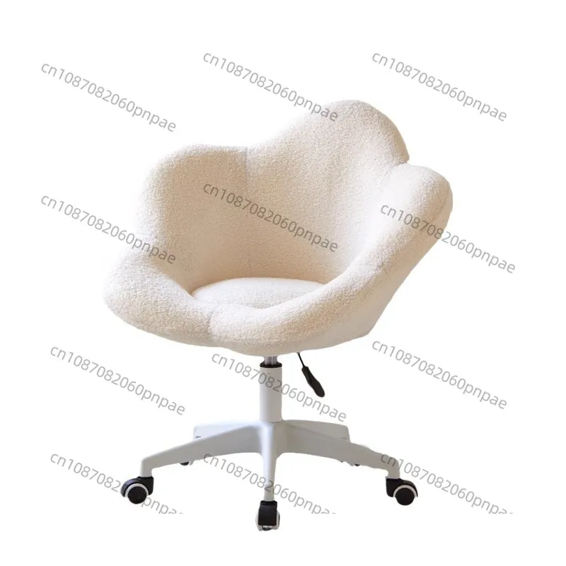 

Internet celebrity makeup chair home girls bedroom cream wind petal chair backrest rotatable manicure dresser stool