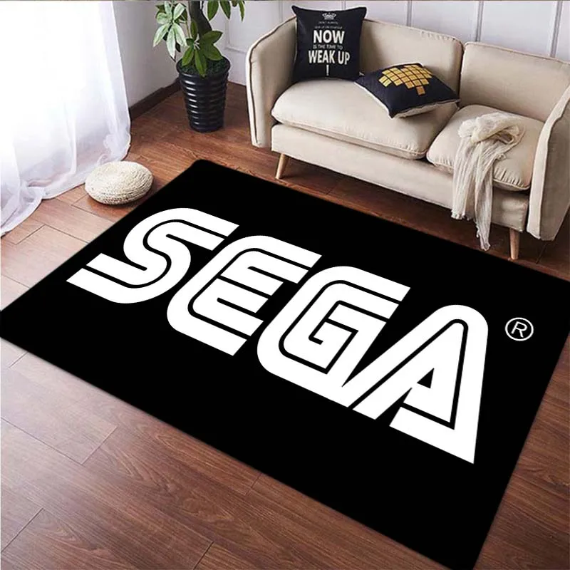 S-Segas Icon Print Square Rug  rugs for living room  living room carpet  bedroom decoration area rug  anime rug  floor mats