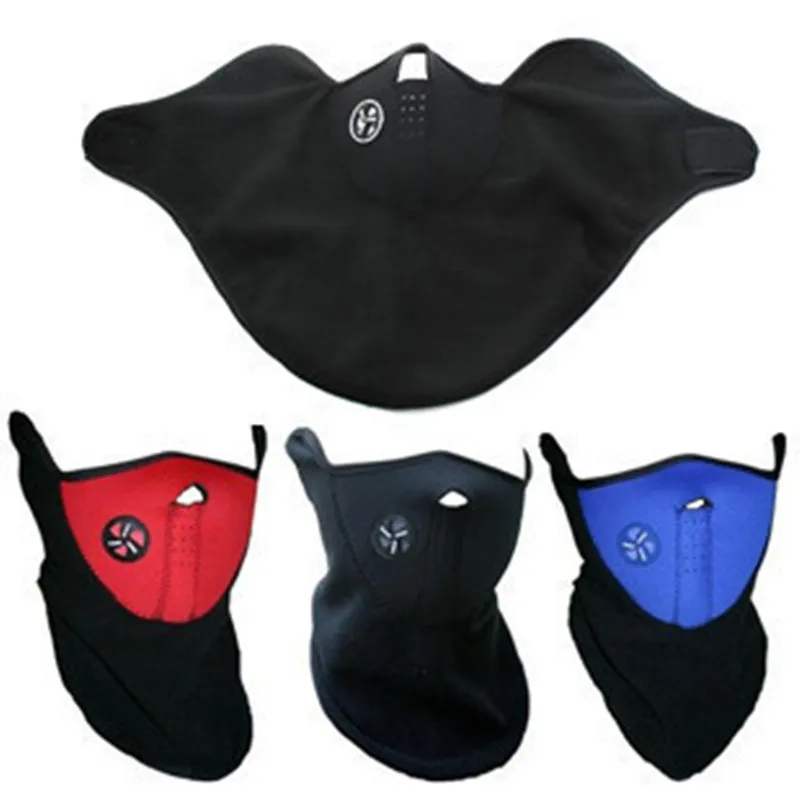 E0015 Cycling Face Mask Winter Windproof Cold-proof Neck Guard Polar Fleece Half Face Outdoor Snowboard Ski Masks