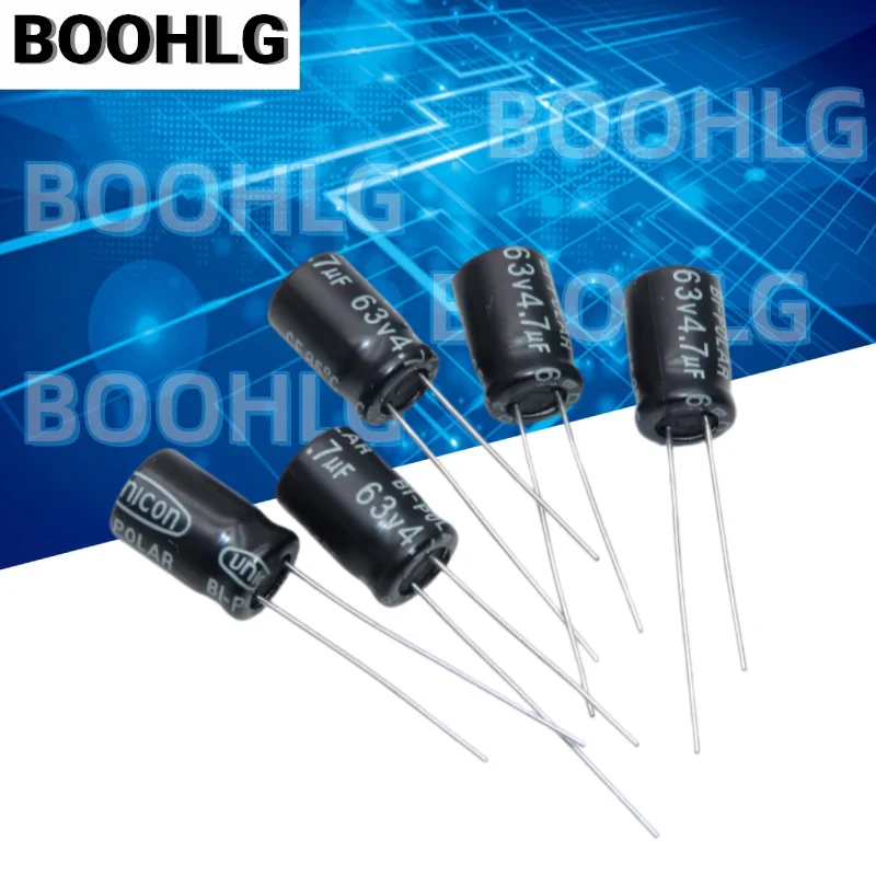 20PCS 4.7uF 63V BP Non-Polar Audio Electrolytic Capacitor 63V 4.7uF 8X11mm