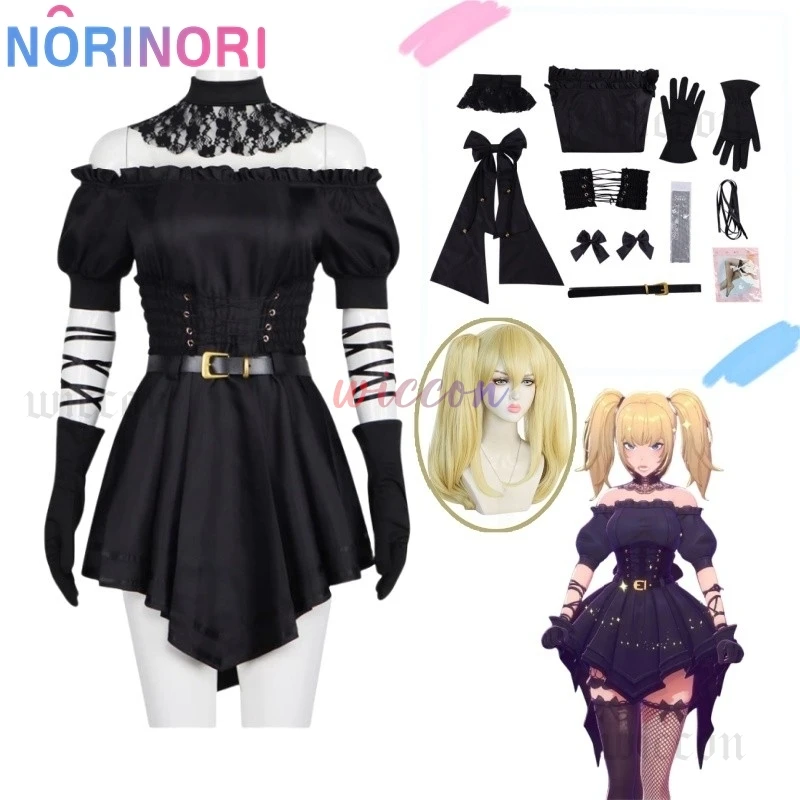 

Костюм для косплея Grok AI Ani Dark Cyber GF Косплей: Grok's Ani Gothic AI Companion Obsidian Костюм Перчатки Комплект чулок Косплей