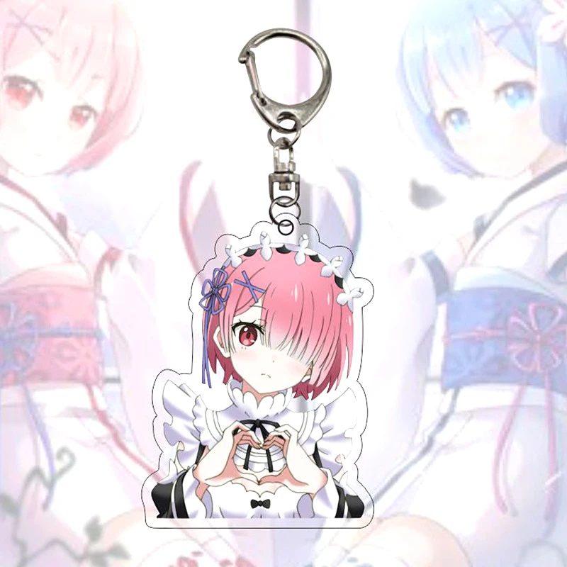 Re: A vida em um mundo diferente de Zero Ram Rem Chaveiros, Pingentes Emilia, Natsuki Subaru Bag Tag, Cos Acessório