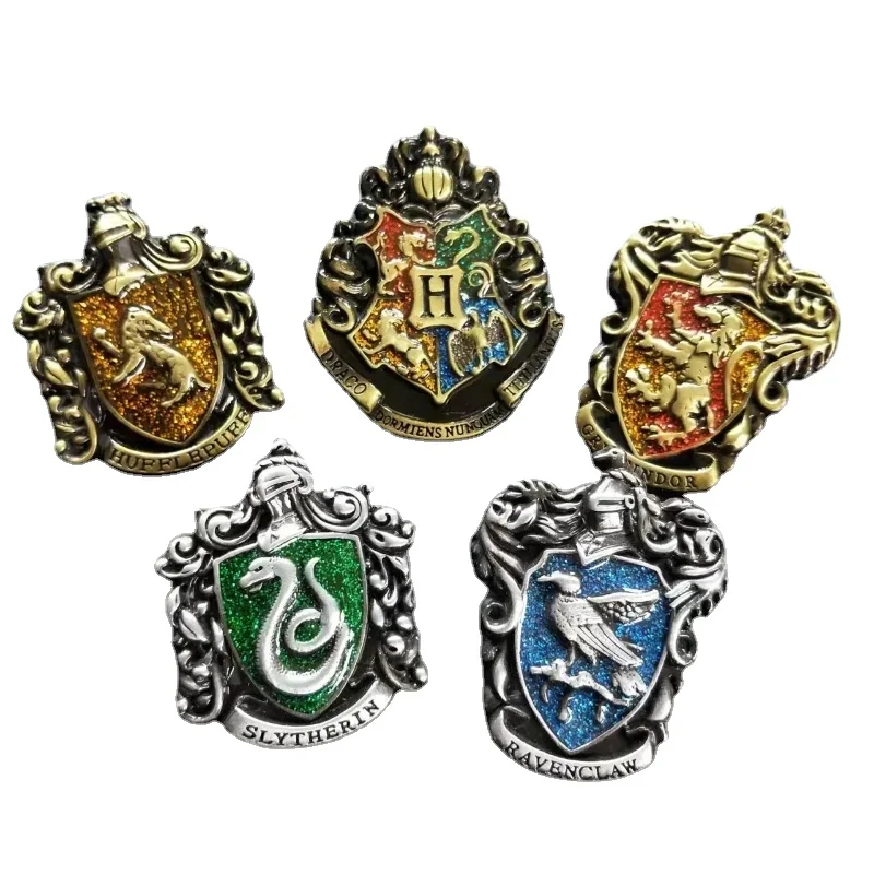 Magical Academy Harried Creative Brooch Potters Hogwarts Slytherin Logo Metal Alloy Badge Lapel Pin Clothing Accessories Jewelry