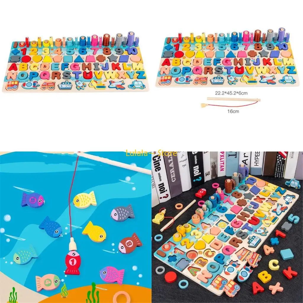 Y4QA Drewniana tablica do zajęć ABC alfabet edukacyjna zabawka matematyczna chłopiec dziewczyna ćwiczenia dłoni prezent