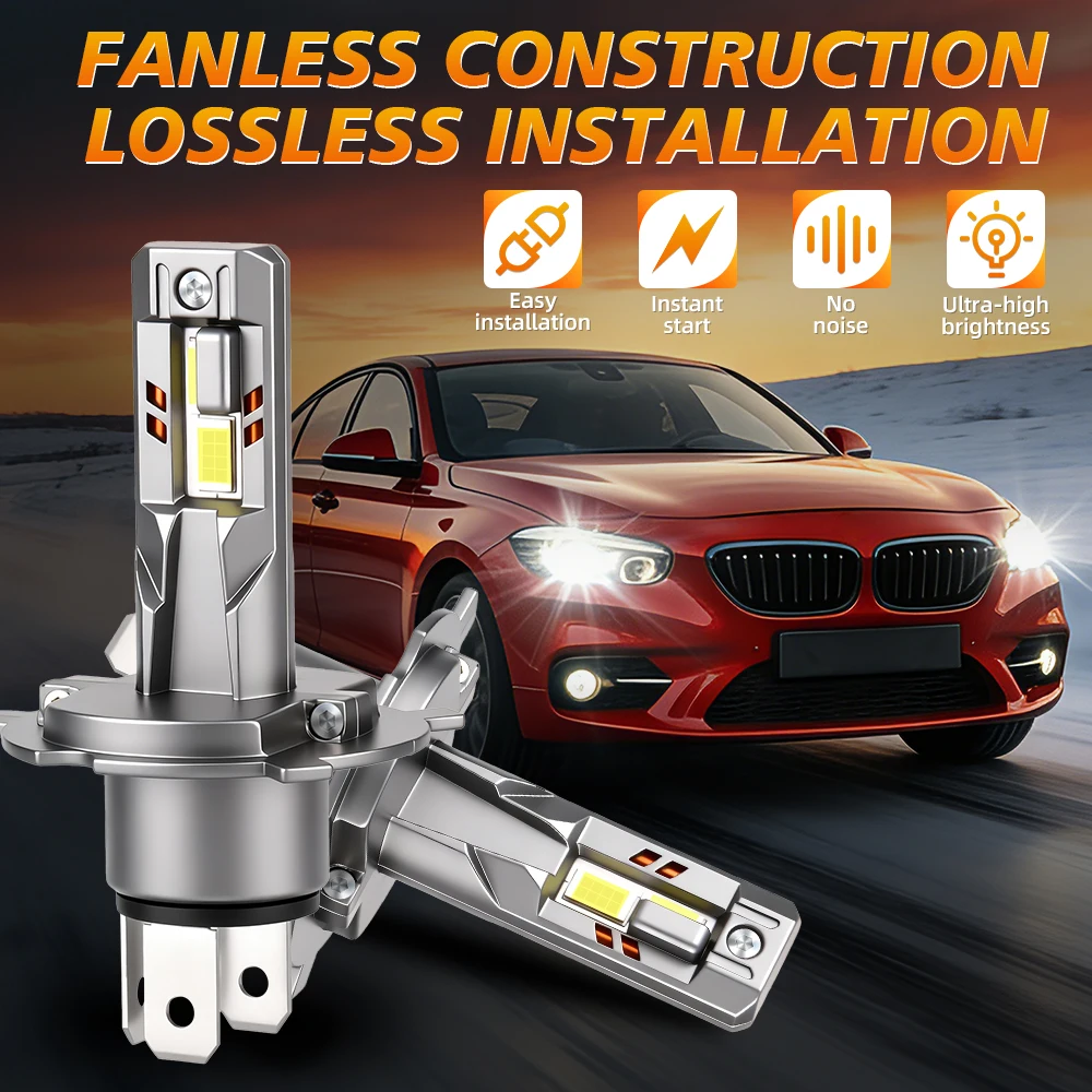 

High Power H4 LED Headlight Bulbs Mini Wireless 6000K WHITE CSP for Car Headlamp Auto Diode Lamps H4/9003 Turbo Led Automobile