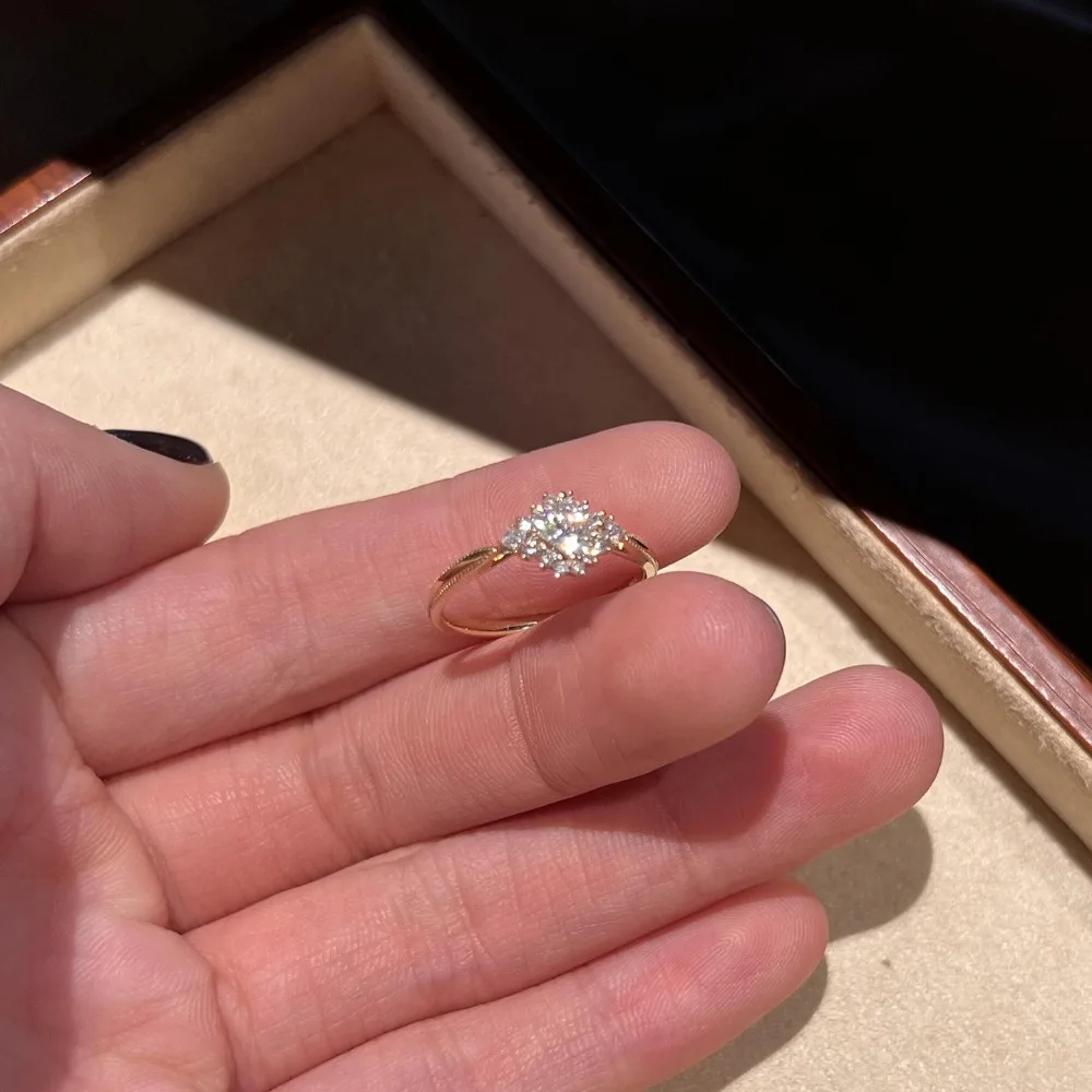 Korean Luxury 925 Sterling Silver Geometric Rhombus Cluster Zircon Adjustable Rings for Women Bride Wedding Stack Jewelry Gifts