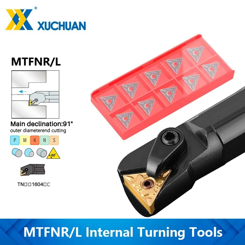 Lathe Cutter S16Q/S18Q/S20R/S25S/-MTFNR/L16 Internal Turning Tools Holder TNMG160404 Carbide Insert Lathe Bar CNC Cutting Tools