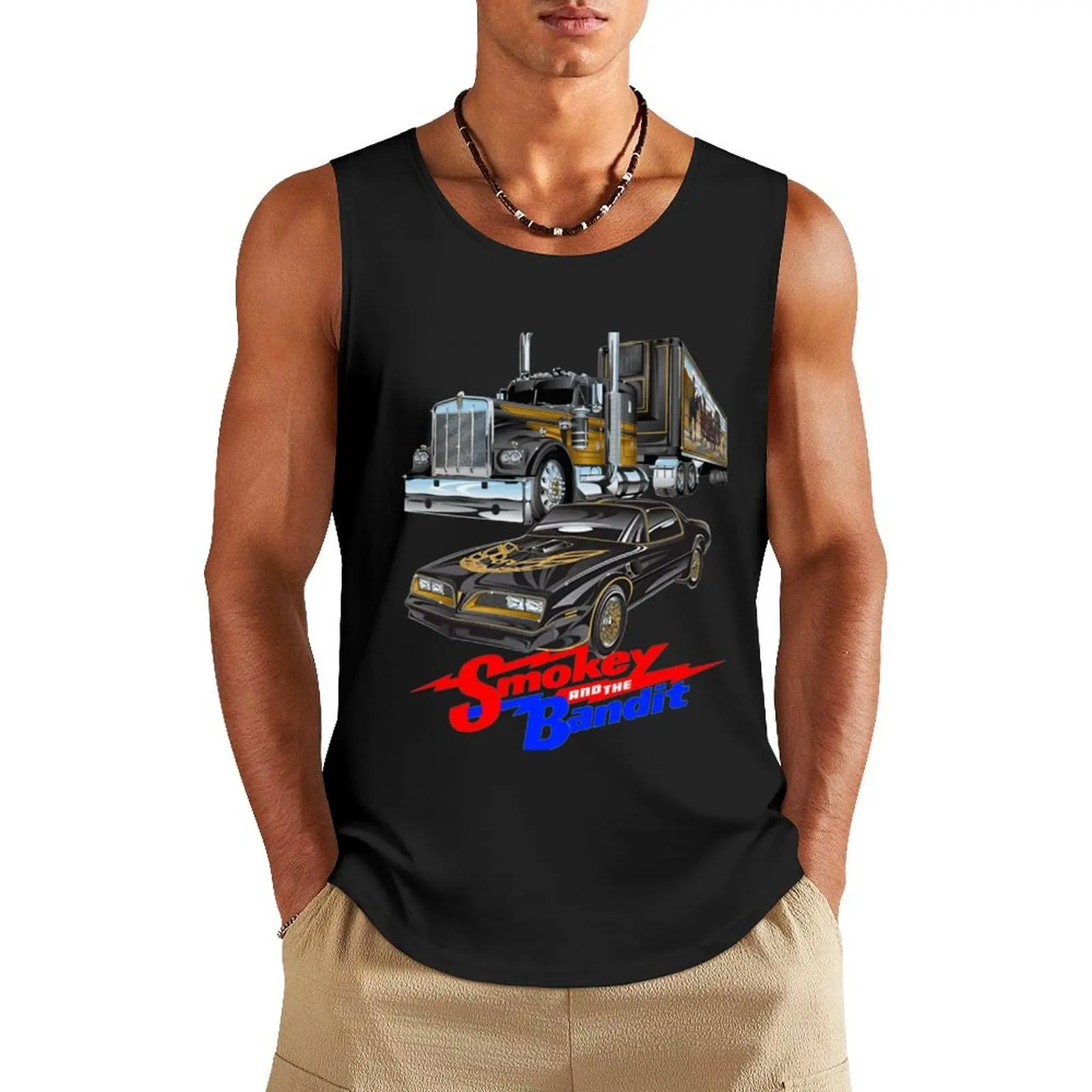 

Container Smokey and the bandit car movie art Tank Top Men's t-shirts Men's clothes training weight vest Vest male