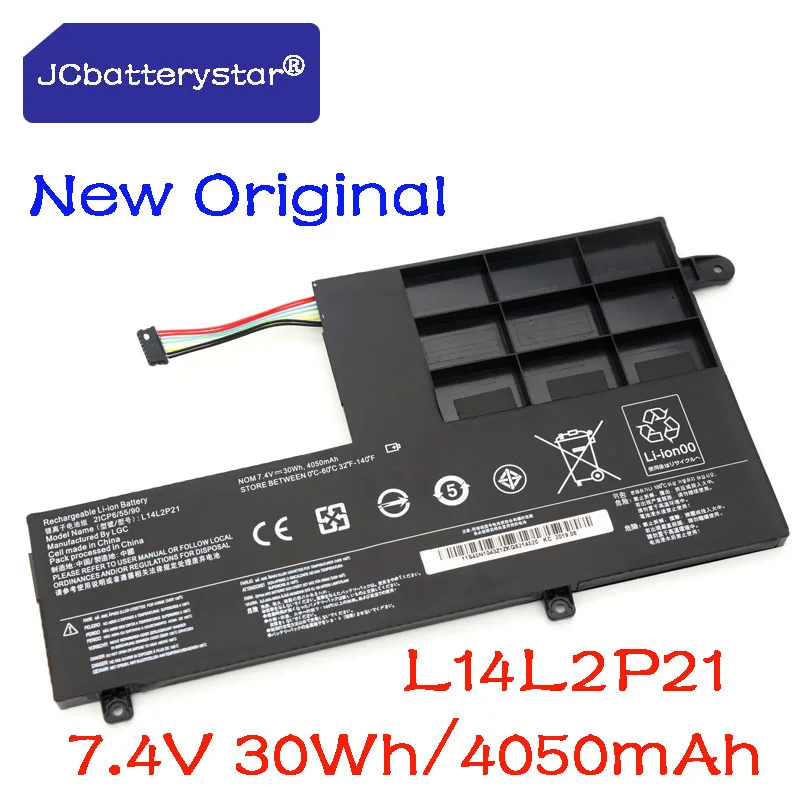 

JCbatterystar New Original L14M2P21 Laptop Battery for LENOVO Yoga 500-14ISK 500s-15ISK S41-70 S41-70AM S41-35 S41-75 L14L2P21