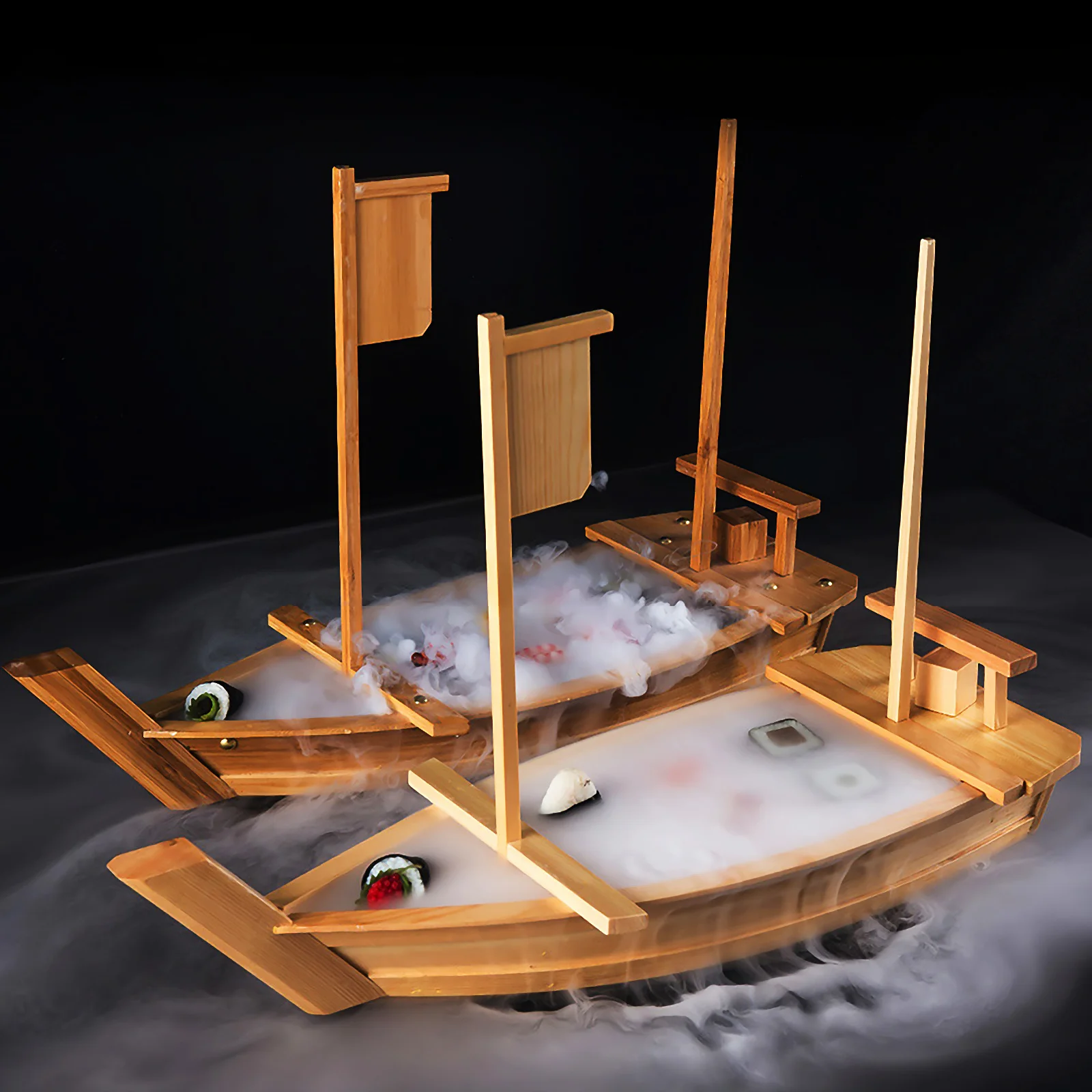 

Bamboo Sushi Boat Practical Sushi Plate for Restaurants Hotels Parties Family Dinner Food Serving Dish