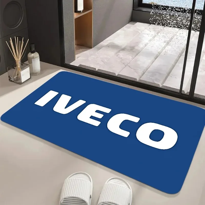 جديد IVECO الرسم المطبوعة الفانيلا الكلمة حصيرة قابل للغسل الحمام المطبخ مدخل السجاد عدم الانزلاق ممسحة للمنزل ديكور البساط