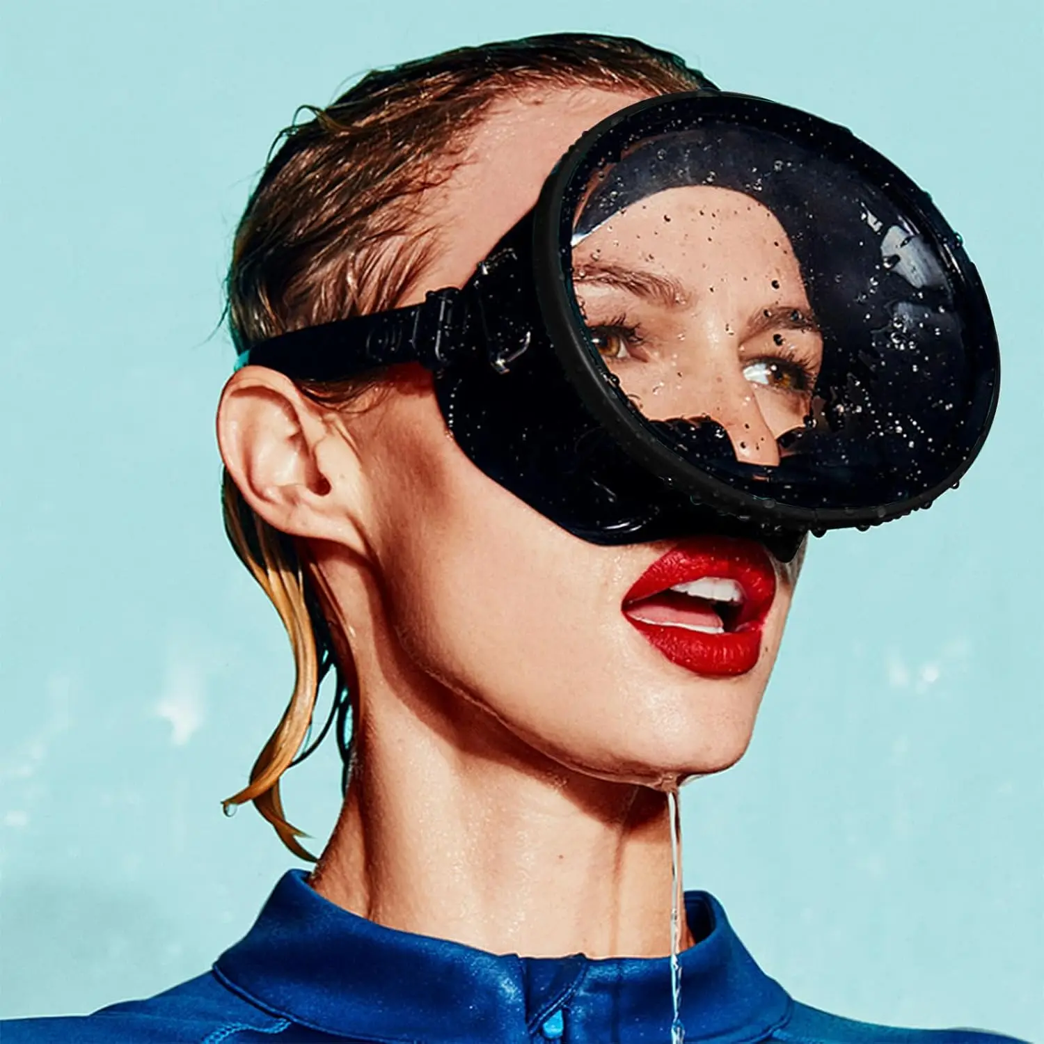 Adults Oval Diving Mask Spearfishing Mask Classic Retro-Style Panoramic Wide View Scuba Goggles Tempered Glass Lens Goggles