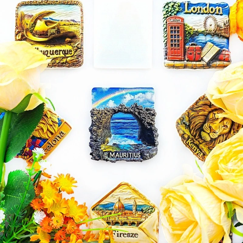 Mauritius Volcanic Rock Fridge Magnet - 3D Island Geology Souvenir Basalt Column Decor Unique Africa Gift