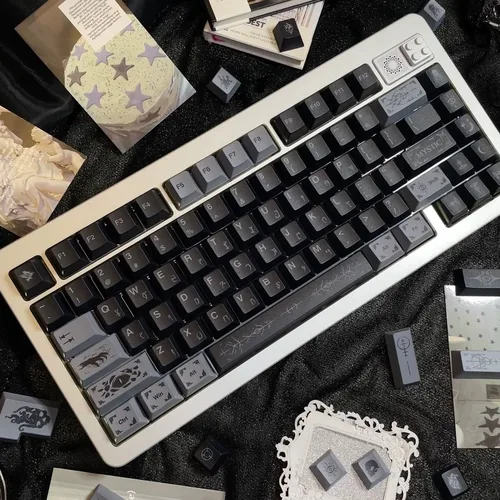 Imagen 2 del producto Teclas personalizadas de 143 teclas con tema oculto, perfil de cereza PBT, tinte de cinco lados para teclado mecánico MX 61/68/75/87/98/104/108