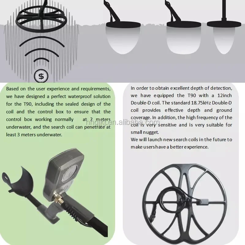 (100% langer Arbeits service) Unterwasser voll wasserdichter Gold detektor archäo logischer Schatz finder industrieller Metall detektor t90