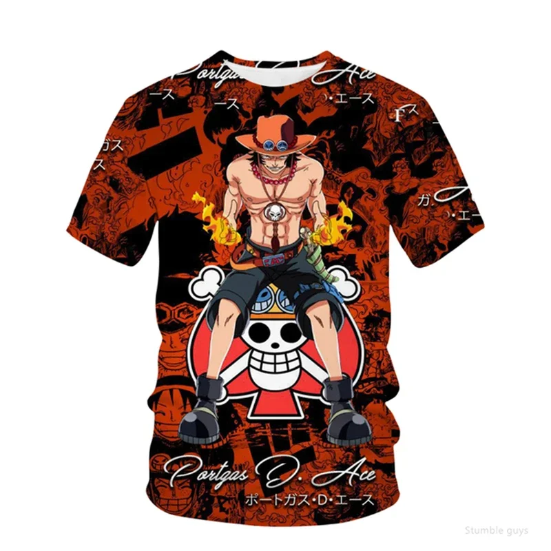 Herren Casual Einteiler T-Shirt Ace Einfacher Aufdruck Jungen Kleidung Mädchen Kurzarm Herren Trikot Atmungsaktiv Sommer