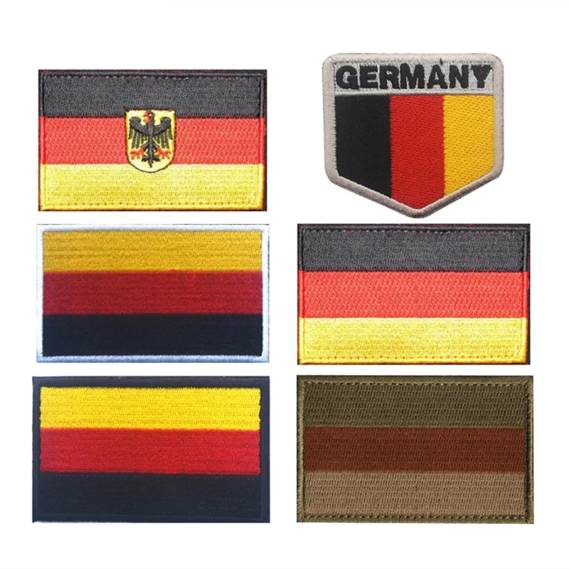 Bestickt Patches Deutschland Deutsch Flagge Abzeichen Emblem Deutsch Tuch Tasche Aufkleber Erde Flagge Dekoration Für Frauen Männer