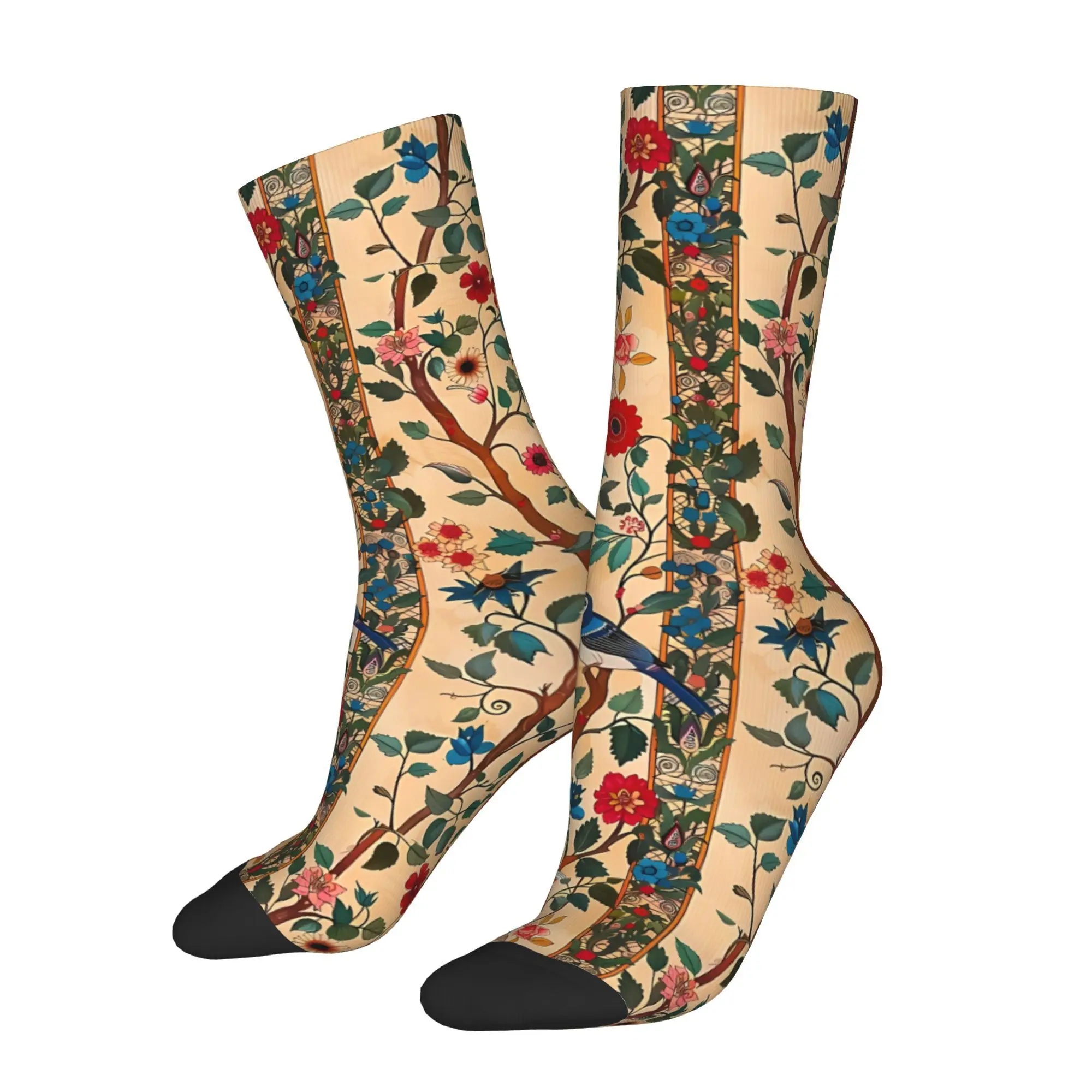 

Finches And Flowers Socks Male Mens Women Spring Stockings Harajuku