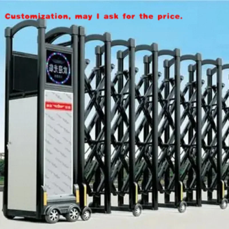 

custom.Motor Automatic Retractable Sliding Fence and Gate with Trackless Solid and Popular
