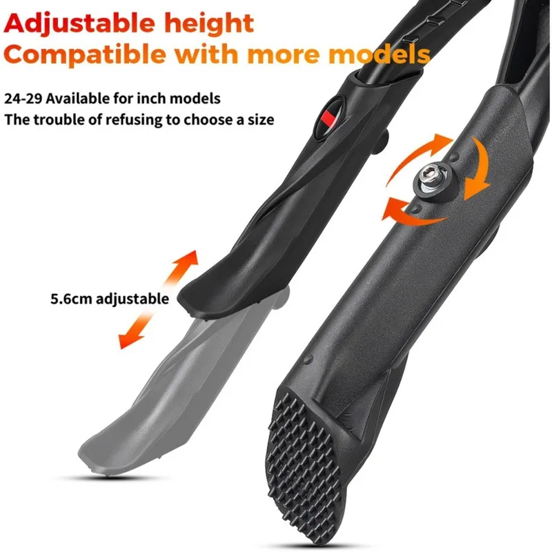 ABVE-Cycling Accessories Adjustable Bicycle Kickstand 2 Hole Side Support Parking Rack 20-24 Inch For MTB Road Bike Foot Stand