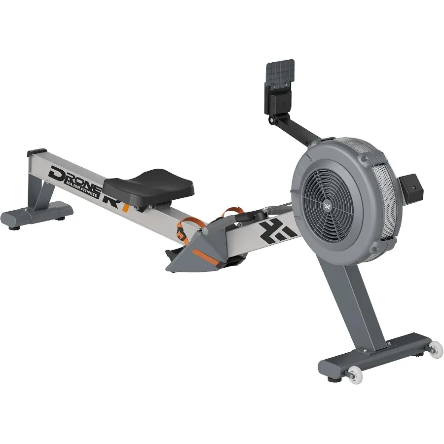 Drone R1 Indoor Rowing Machine, 10-Level Adjustable Resistance Rower, Quiet Smooth Aluminum Rail, 330LB Weight Capacity, Foldab